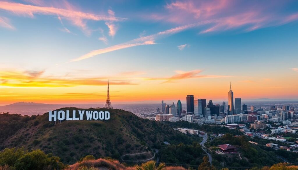 Hollywood sign and skyline