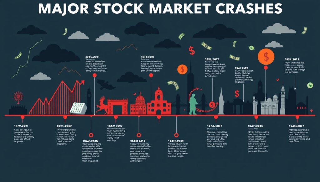 Stock market crashes timeline