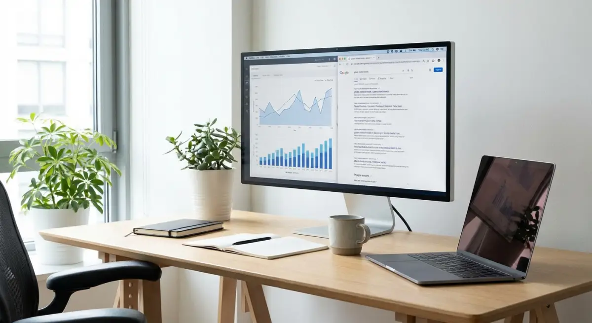 Research and data analysis on screen