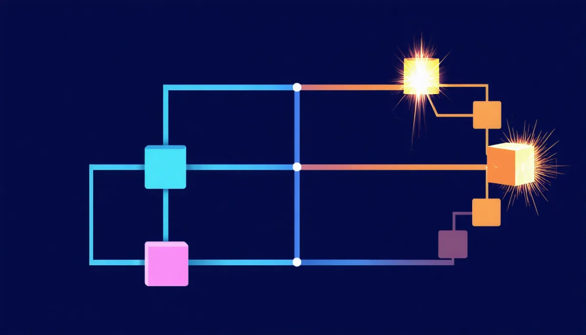 Decision tree image: two paths leading to Debian's unchanged foundation or Arch's current software state