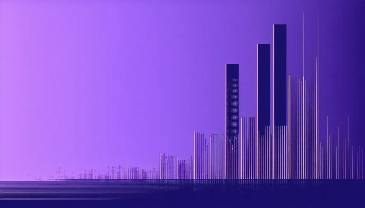 Bar chart with a very long flat tail extending right