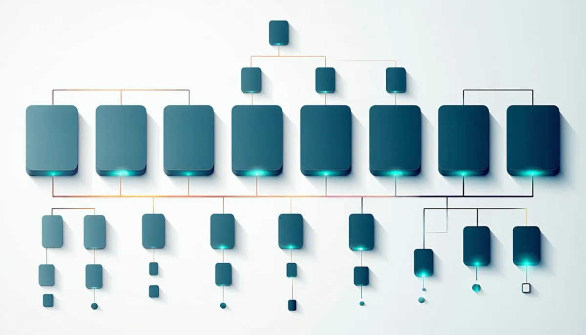 Family tree of Linux server distributions as a branching diagram