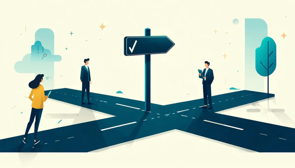 A decision signpost: choosing the right operating model by team size