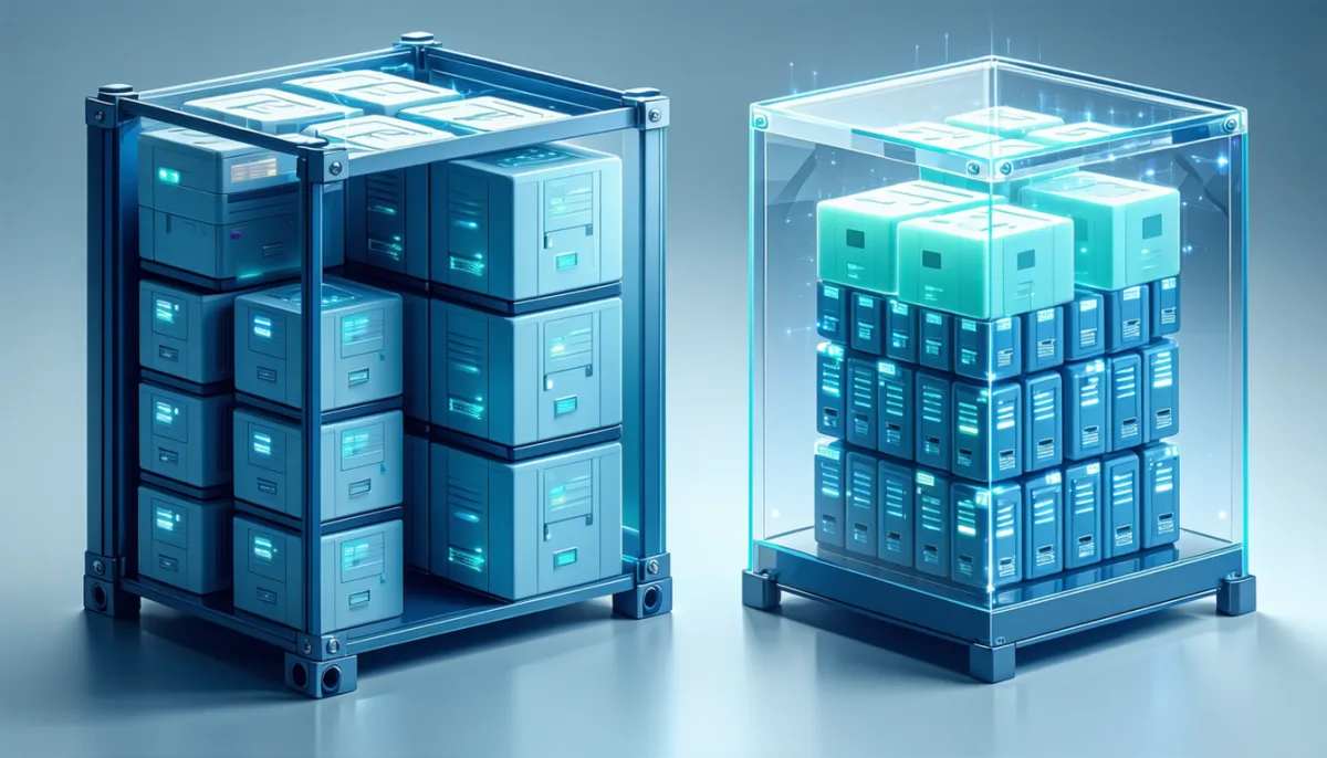 Storage overhead: alongside user files, a second chamber quietly fills with previews, versions and deleted items