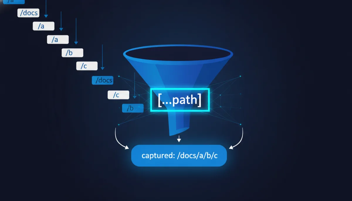 Diagram of catch-all route capturing multiple URL segments