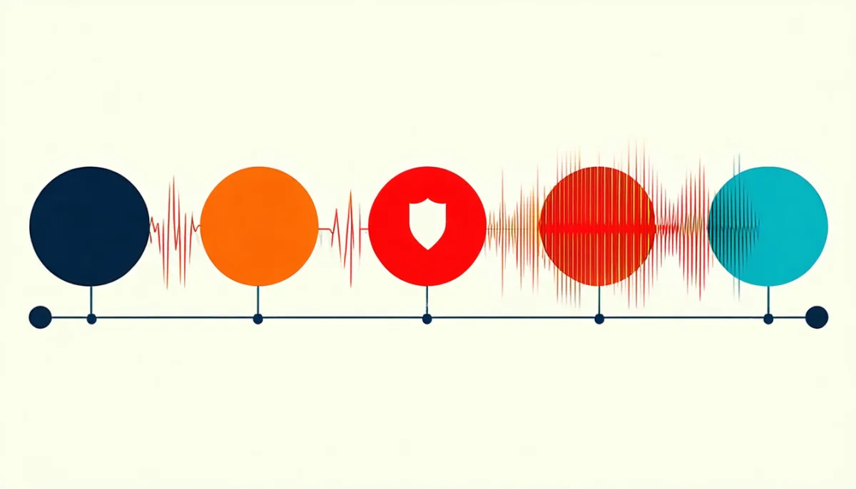 A timeline on which attack waves spread after the patch