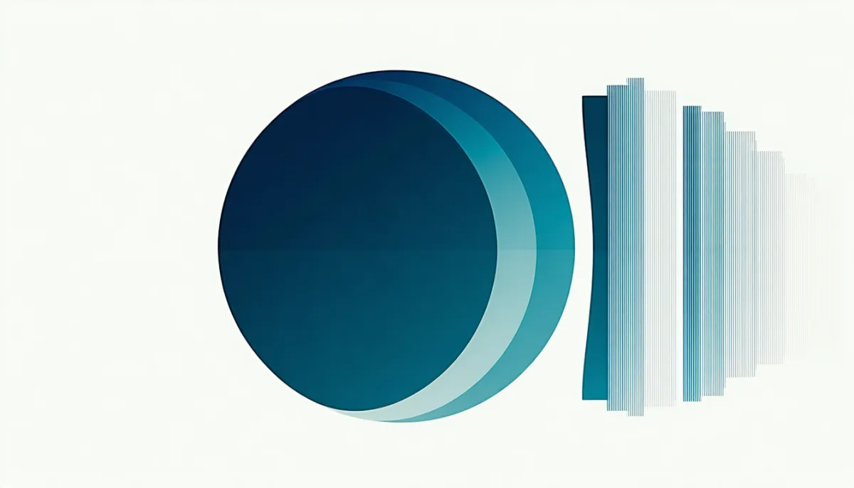A large circle reduced by many deductions to a thin remainder