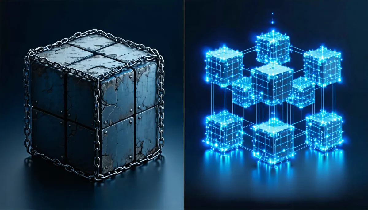 Comparison between one closed monolithic block and several individually activatable modules