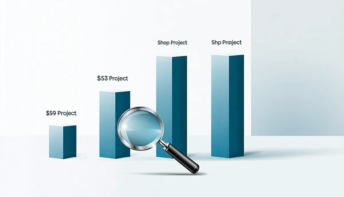 Three project sizes with clearly separated cost segments