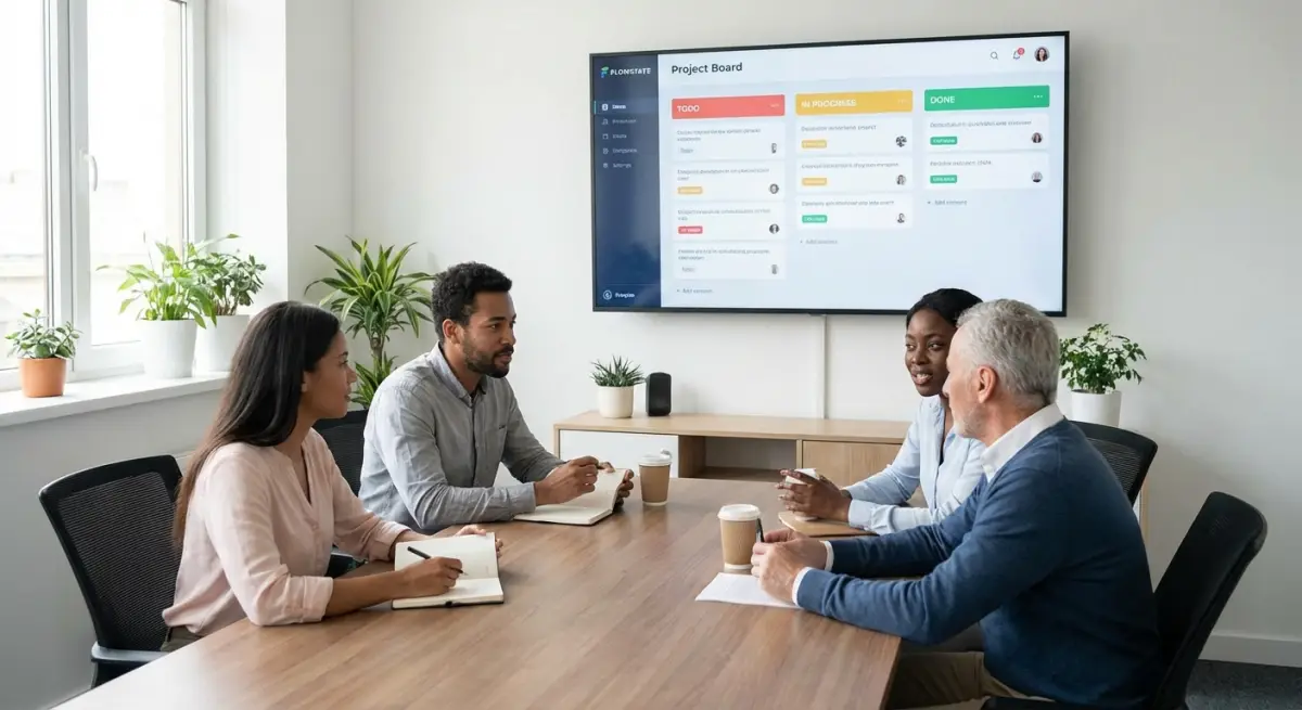 Team using AI-powered project management