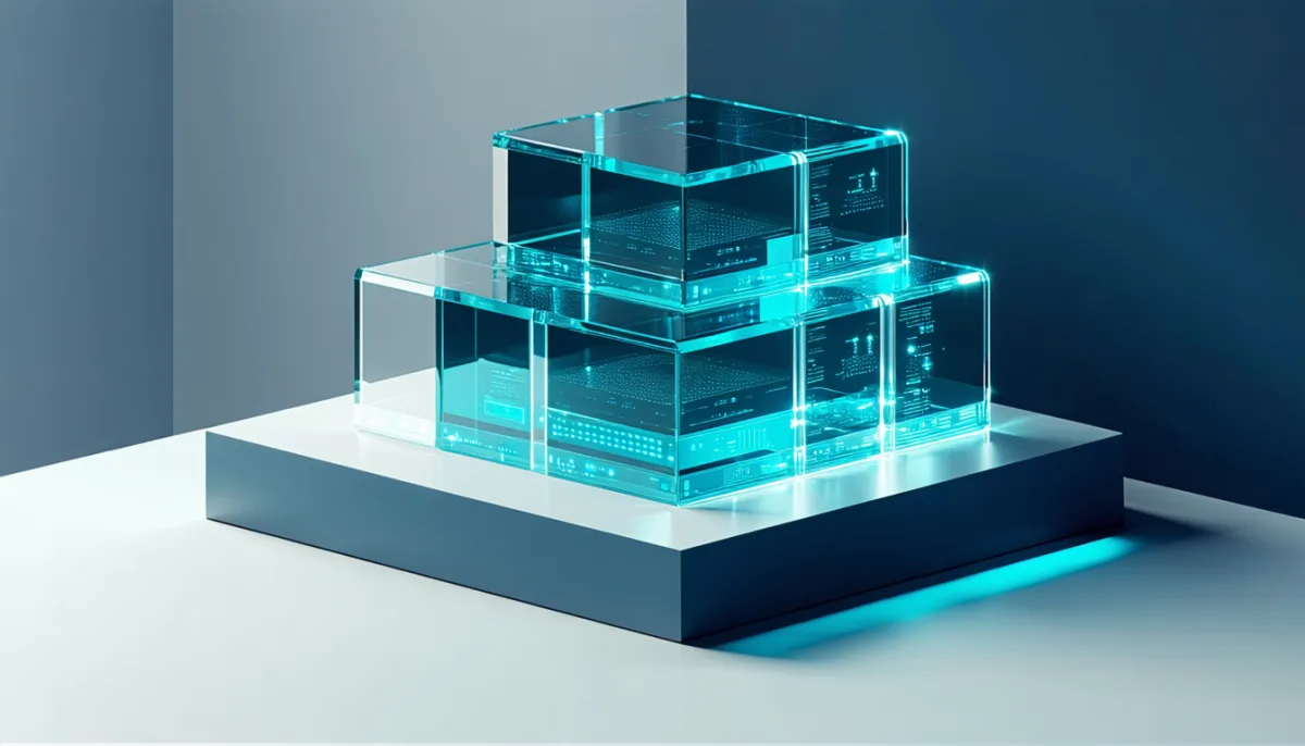 A server stack made of hardware, a hypervisor layer and several isolated virtual machines