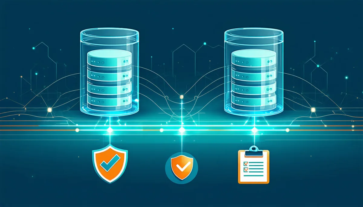 Data migrating between two plugin containers with a backup shield and checklist