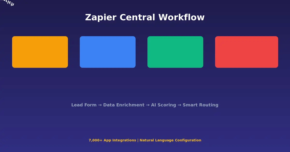 Zapier Central workflow builder interface